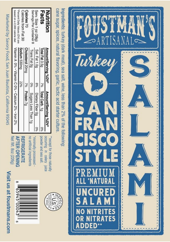 Turkey Uncured Salami