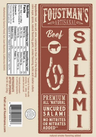 Beef Uncured Salami