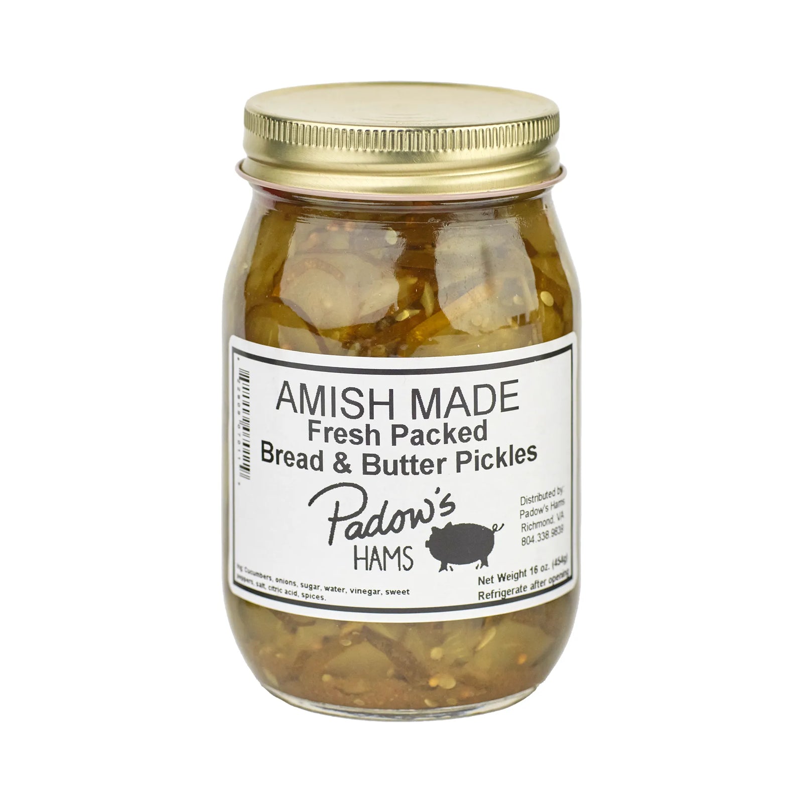 Padow's Amish Made Fresh Packed Bread & Butter Pickles