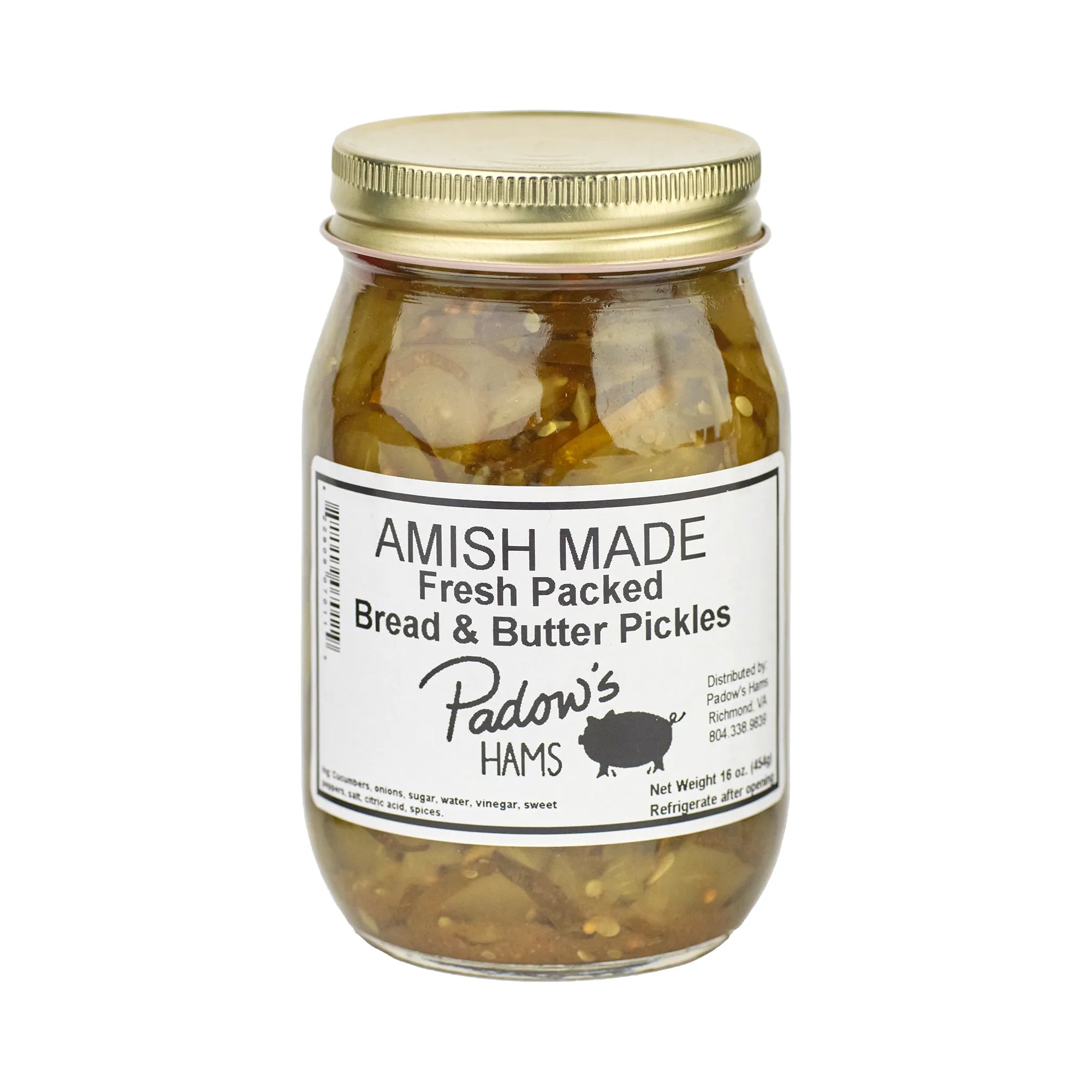 Padow's Amish Made Fresh Packed Bread & Butter Pickles
