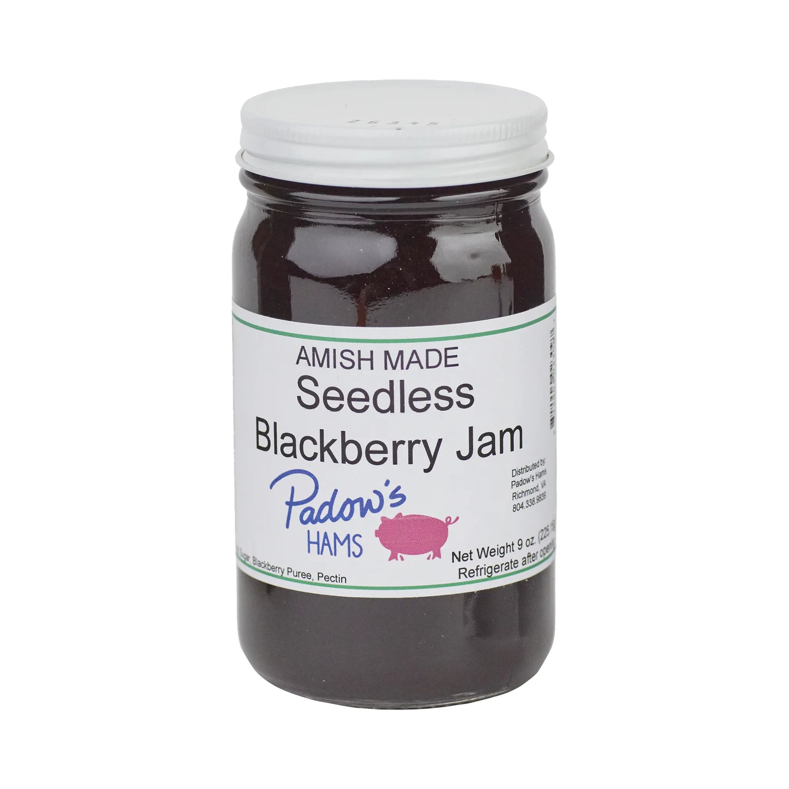 Padow's Amish Made Seedless Blackberry Jam