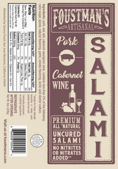 Pork Cabernet Wine Uncured Salami