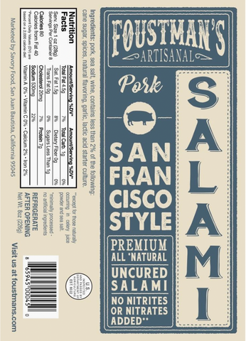 Pork Uncured Salami